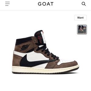 Travis Scott Jordan 1 . Reverse Swoosh✔️